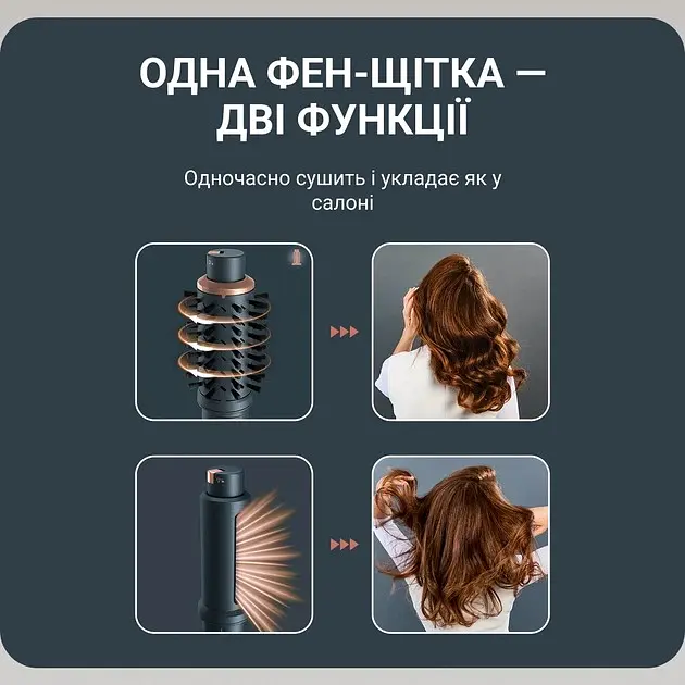 Фен-щітка Rowenta Air Rotate 1300 Вт чорно-золотий (UB9920E0) - фото 15