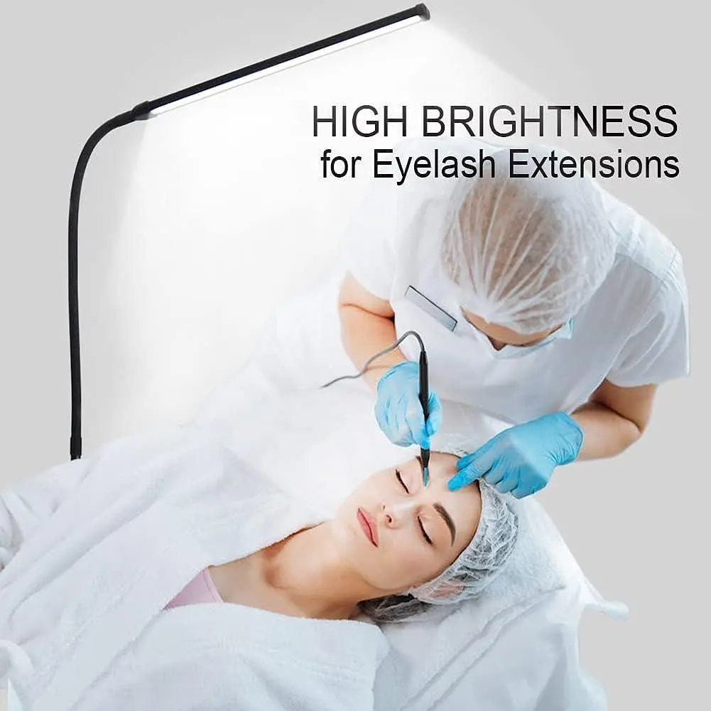 Світлодіодний торшер з регульованою гусячою шиєю для нарощування вій, для татуювання - фото 3