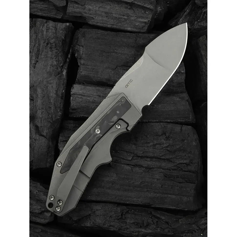 Ніж Weknife Coral, Stonewash, титан/Carbon Fiber (WE24044-2) - фото 11