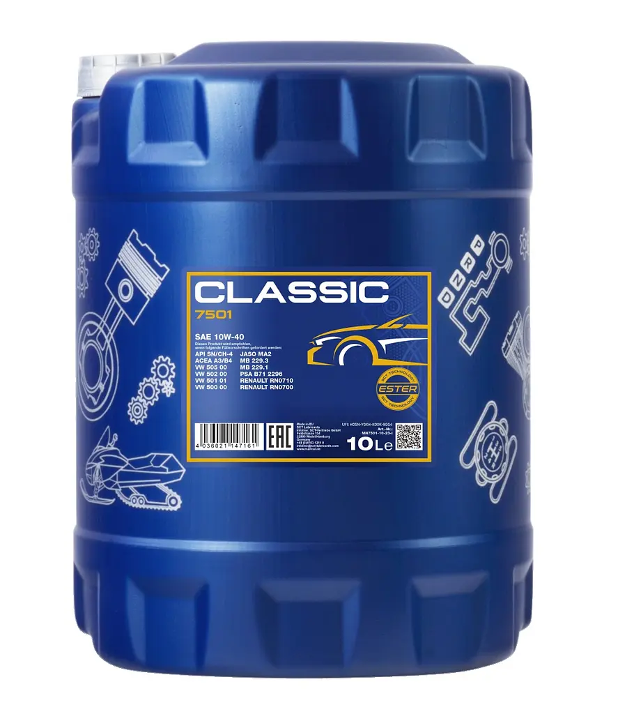 Автомобільна моторна олива MANNOL Classic 10W-40 10л MN7501-10