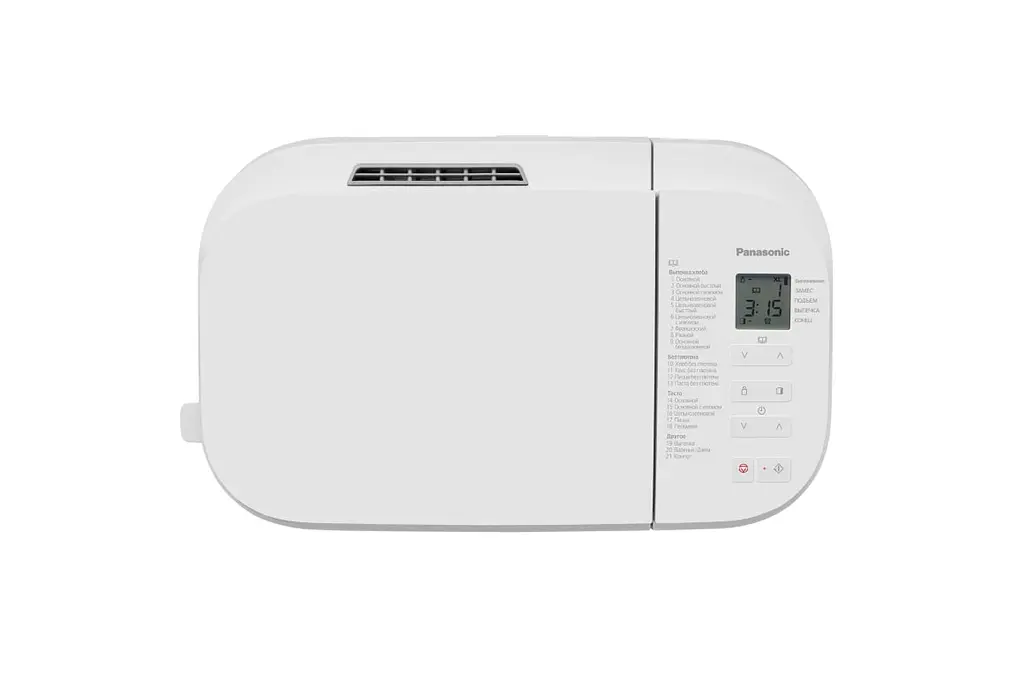Panasonic Хлібопічка 550Вт програм-21 максиальна вага -1.25 кг форма-прямокутник пластик білий - фото 5