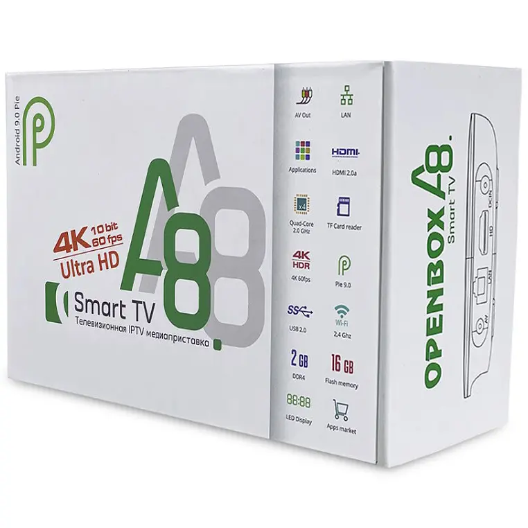 Медіаплеєр Openbox Smart TV Box Android A8 4K UHD IPTV 2/16Гб - фото 5