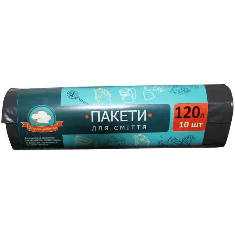 Пакети для смiття ЗРУЧНІ ДРІБНИЦІ 120л 10шт LD