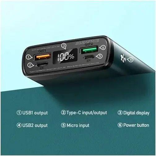 Внешний аккумулятор Remax Kingkong II 20000mAh QC 22.5W серый (RPP-129) - фото 4