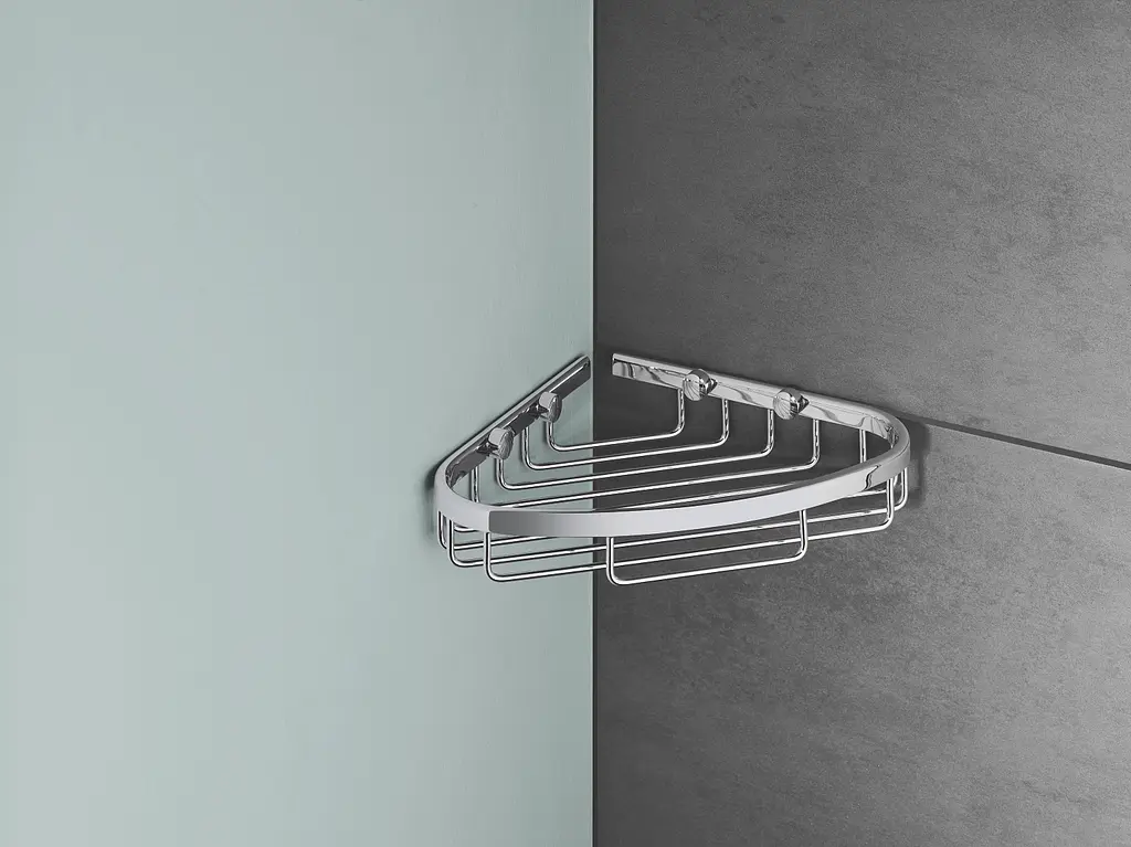 Большая угловая полочка-решетка Grohe Bau Cosmopolitan Neutral 40663001, Хром - фото 4