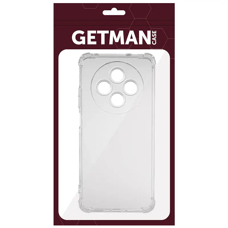 TPU чохол GETMAN Ease logo посилені кути Full Camera для Oppo Reno 12 F 4G/5G Безбарвний (прозорий) - фото 5