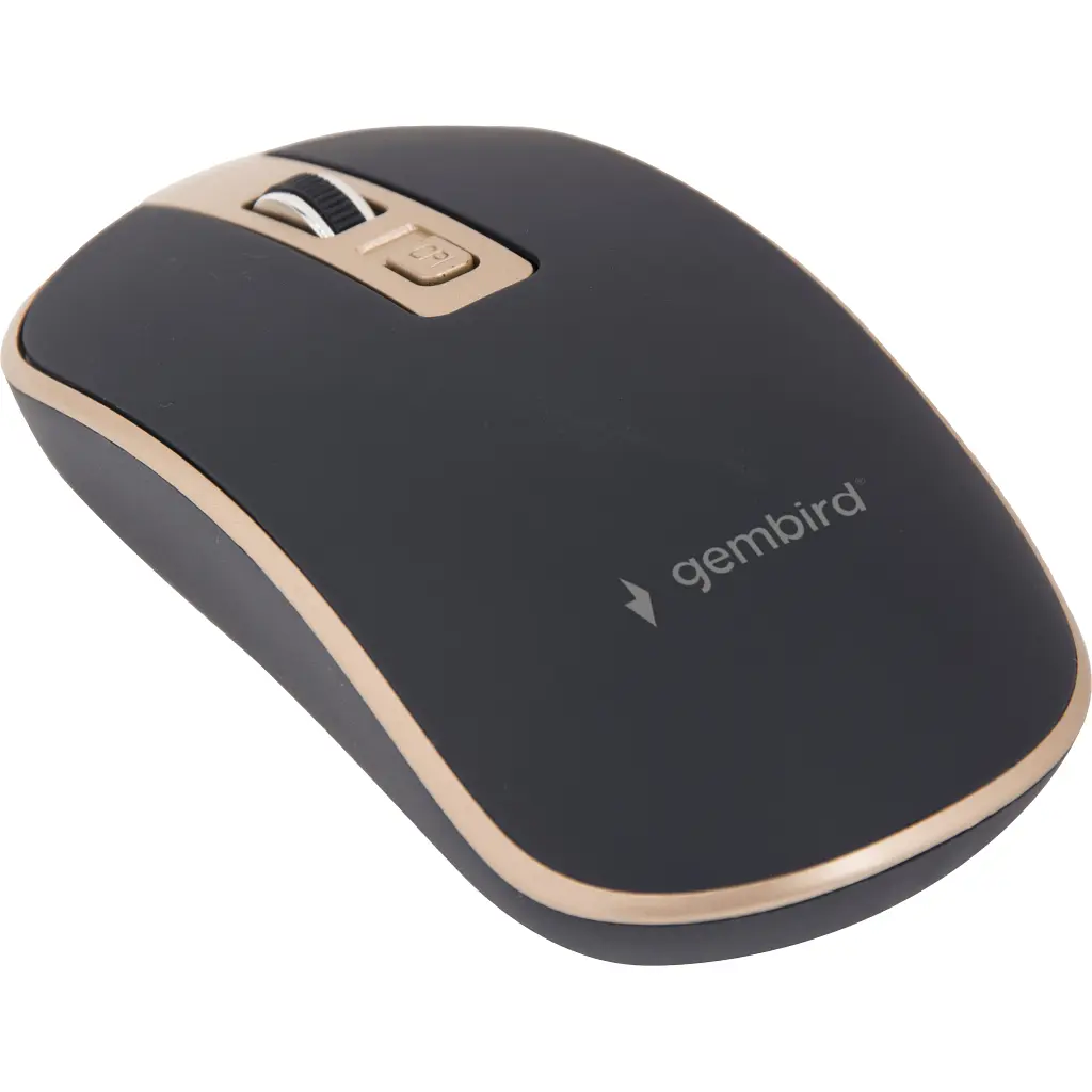 Мишка Gembird MUSW-4B-06-BG Wireless Black-Gold (MUSW-4B-06-BG) - фото 2