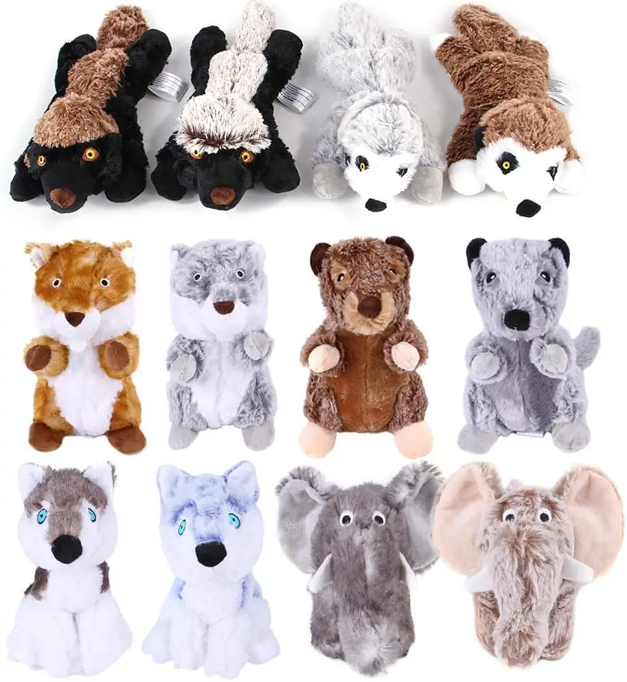 М'яка іграшка для собак Animal Shape Dog Plush Toy - Gray Wolf - фото 2