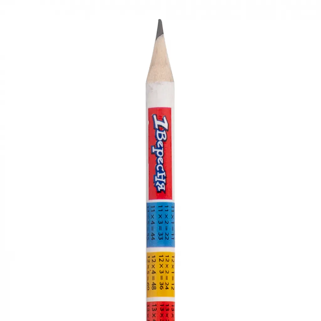 Набір чорнографітних олівців 1 Вересня Таблиця множення після 10 36 шт. (280478) - фото 2