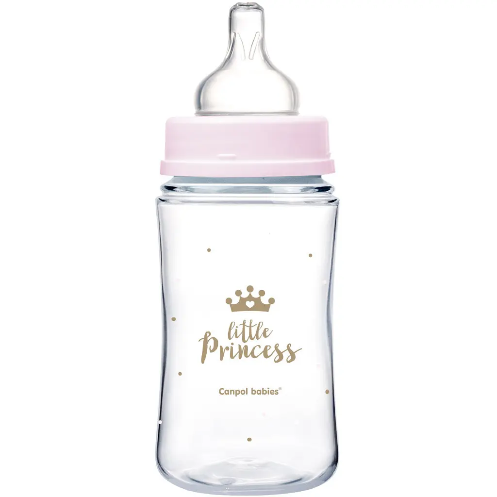 Пляшечка для годування Canpol babies Royal Baby з широким отвором 240 мл Рожева (35/234_pin) - фото 3