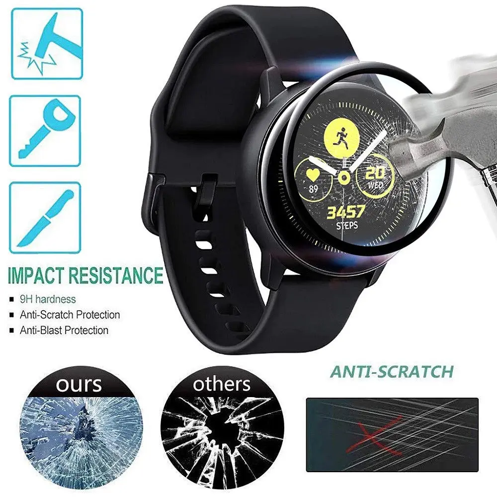 Захисне скло 3D з рамкою Tamister для смартгодинника Samsung Watch Gear S4 44 мм 1 шт. - фото 6