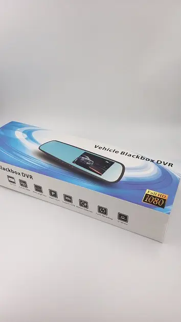 Відеореєстратор – дзеркало Blaсkbox DVR AK47 з камерою заднього виду • Автомобільний реєстратор на 2 камери Full HD - фото 4