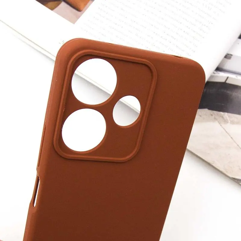 Чехол Silicone Cover Ummi Lakshmi Full Camera (AA) для Xiaomi Redmi 13 4G / Poco M6 4G Коричневый / Brown - фото 5