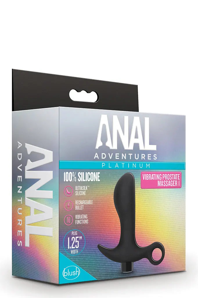 Анальна пробка Blush Anal Adventures Platinum Silicone Vibrating Pros - фото 2
