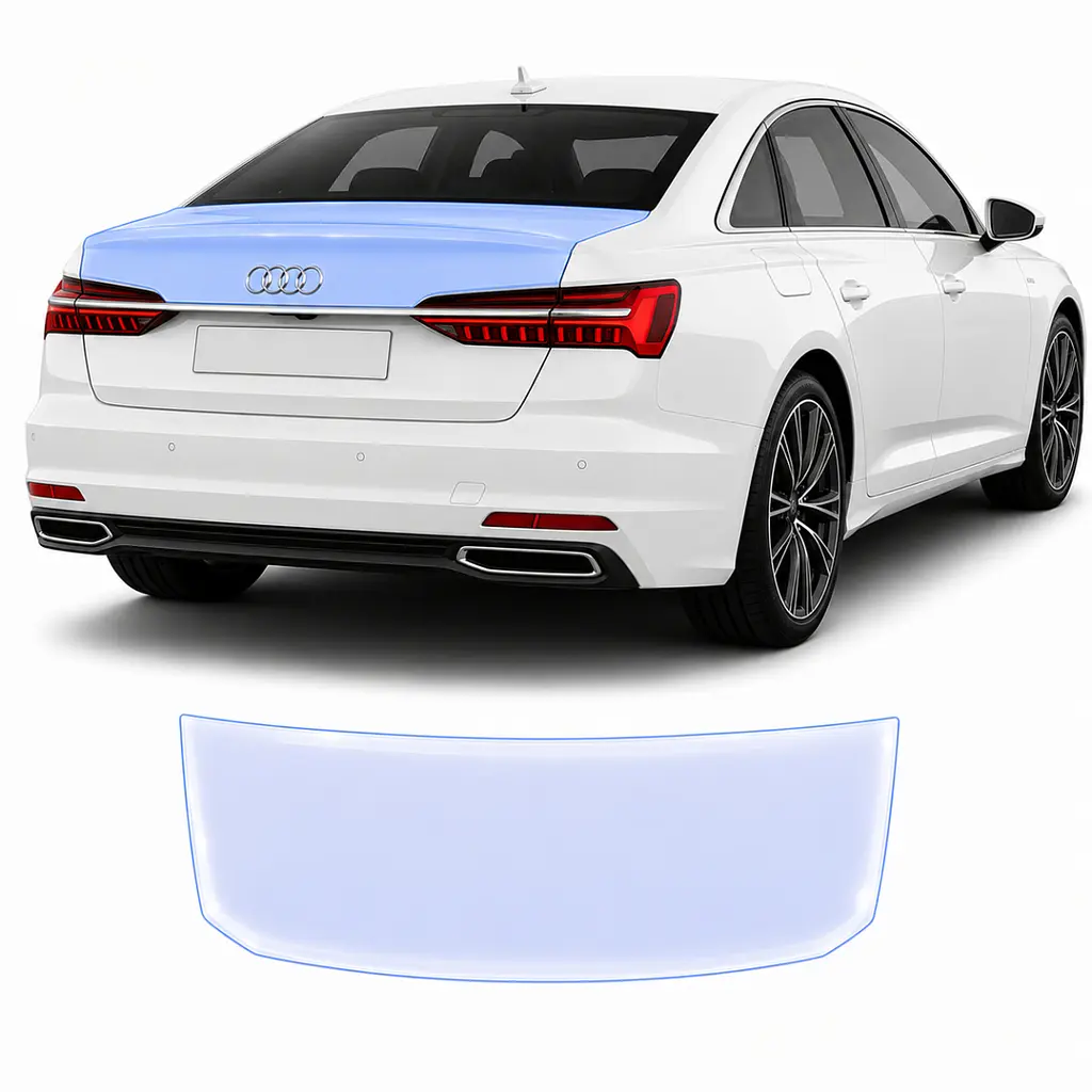 Антигравійна захисна бронеплівка за лекалами для Audi A6 C8 2018-2022 - зона кришки багажника