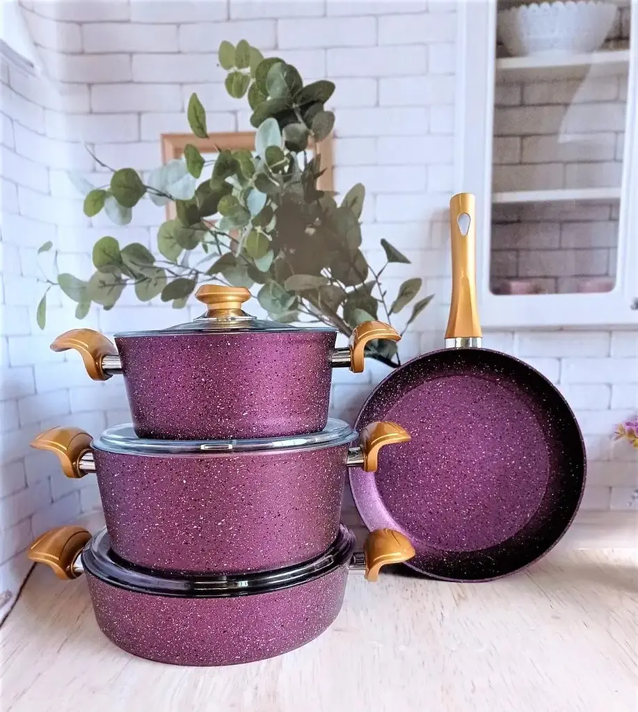 Набір посуду O.M.S. Collection 3105 Purple 7 предметів