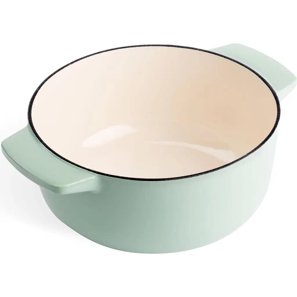 Каструля KitchenAid Cast Iron чавунна з кришкою 22 см 3.3 л фісташкова (CC007433-001) - фото 2