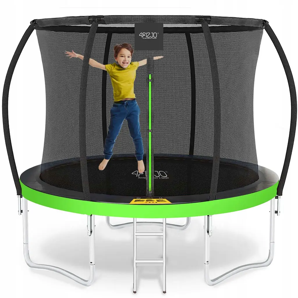 Батут із внутрішньою сіткою 4FIZJO Premium 8FT 252 см 4FJ0364 Black/Green (P-5907739314161) - фото 10