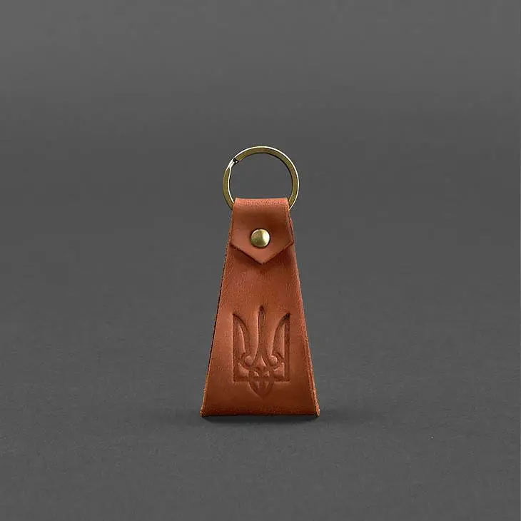 Кожаный брелок с гербом Украины - фото 10