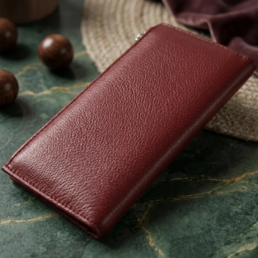 Стильний шкіряний гаманець ST Leather 19380 темно-червоний - фото 4