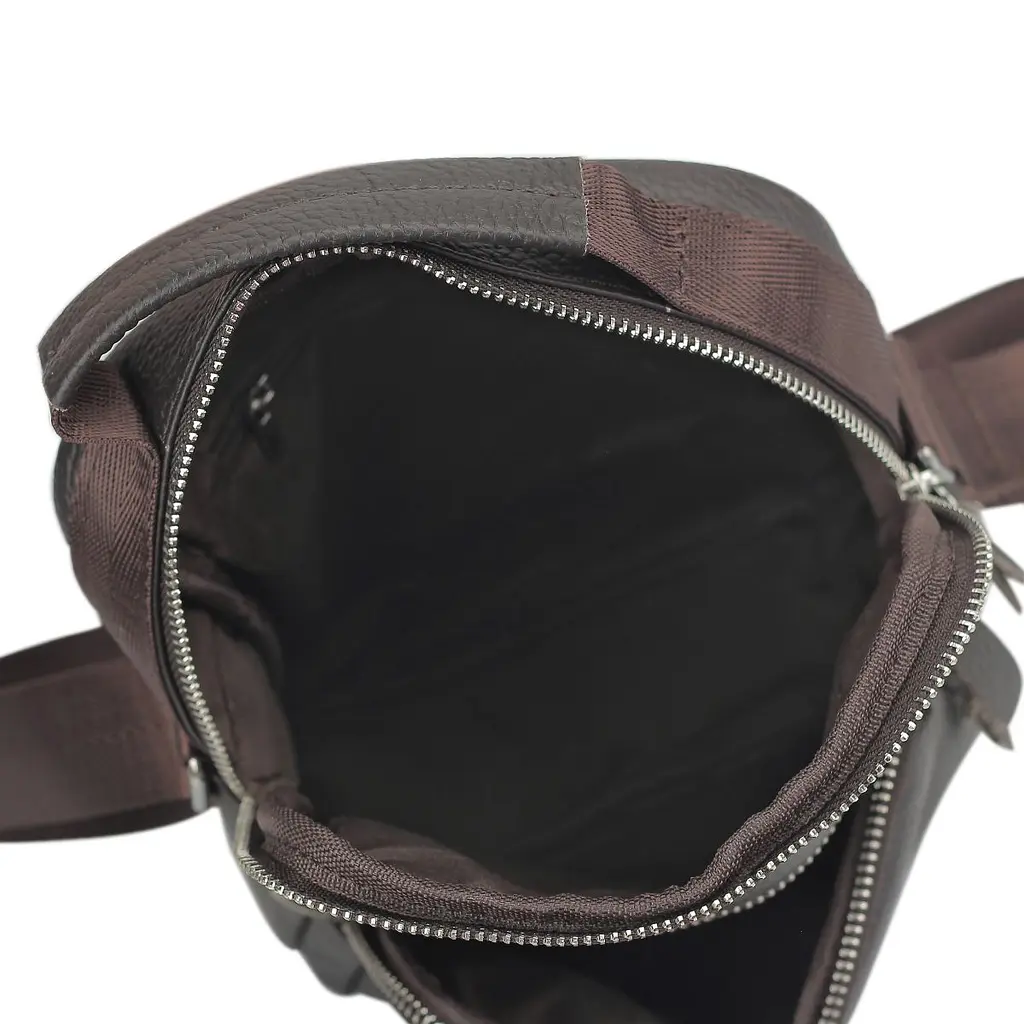 Сумка через плече чоловіча шкіряна Tiding Bag A25F-1436B коричнева - фото 4