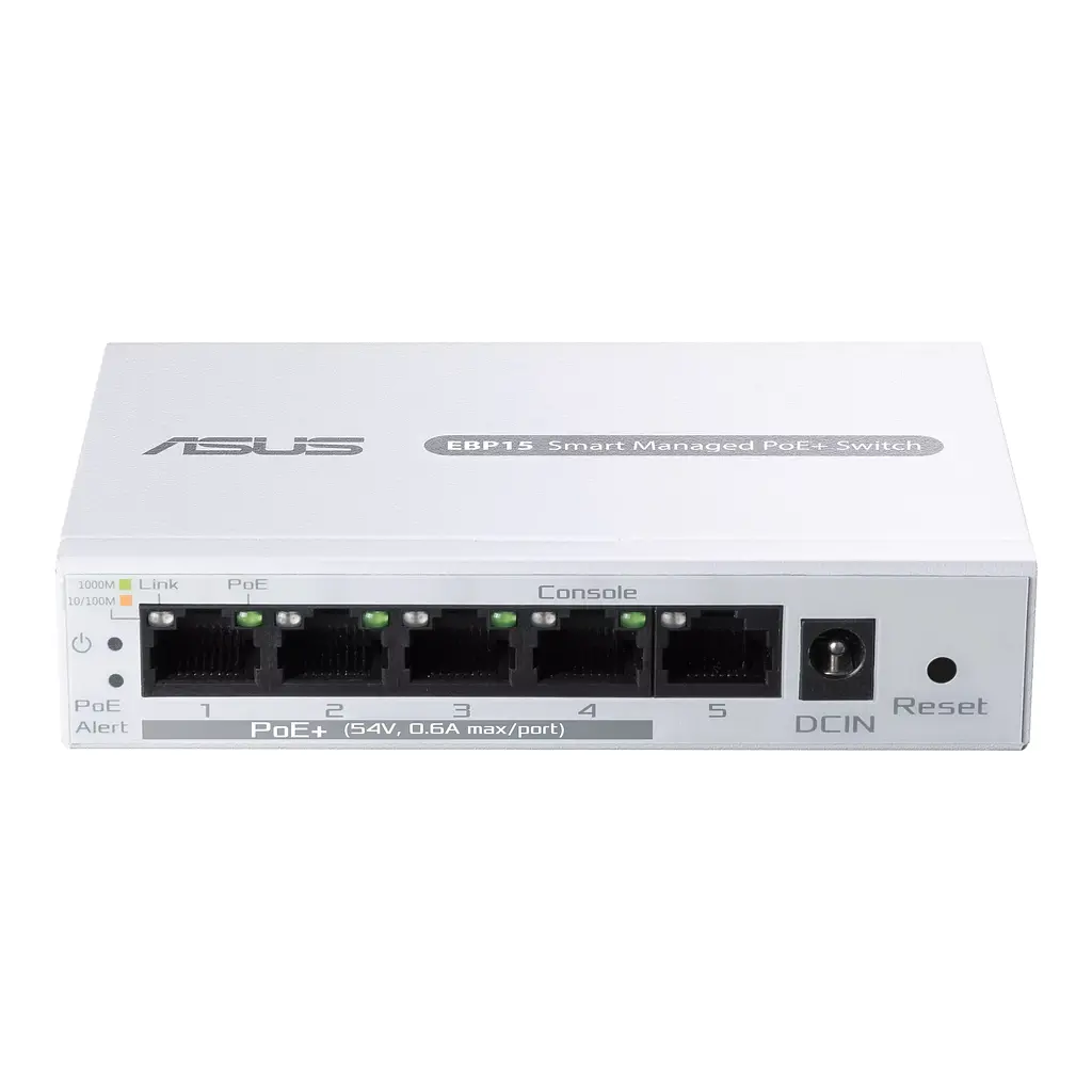 Коммутатор ExpertWiFi EBP15 5xGE (4xPoE), 60Вт, Управляемый L2+ Asus teh0018159 - фото 2