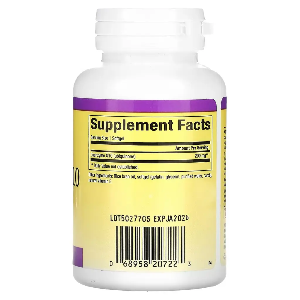 Коензим Q10 Natural Factors Coenzyme Q10, 200 мг 60 гелевих капсул - фото 2