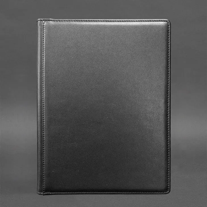 Кожаная папка для документов на подпись черная - фото 5