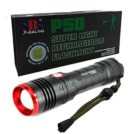 Ліхтар акумуляторний ручний ліхтарик 15Вт X-Balog BL A02 P50 - фото 2