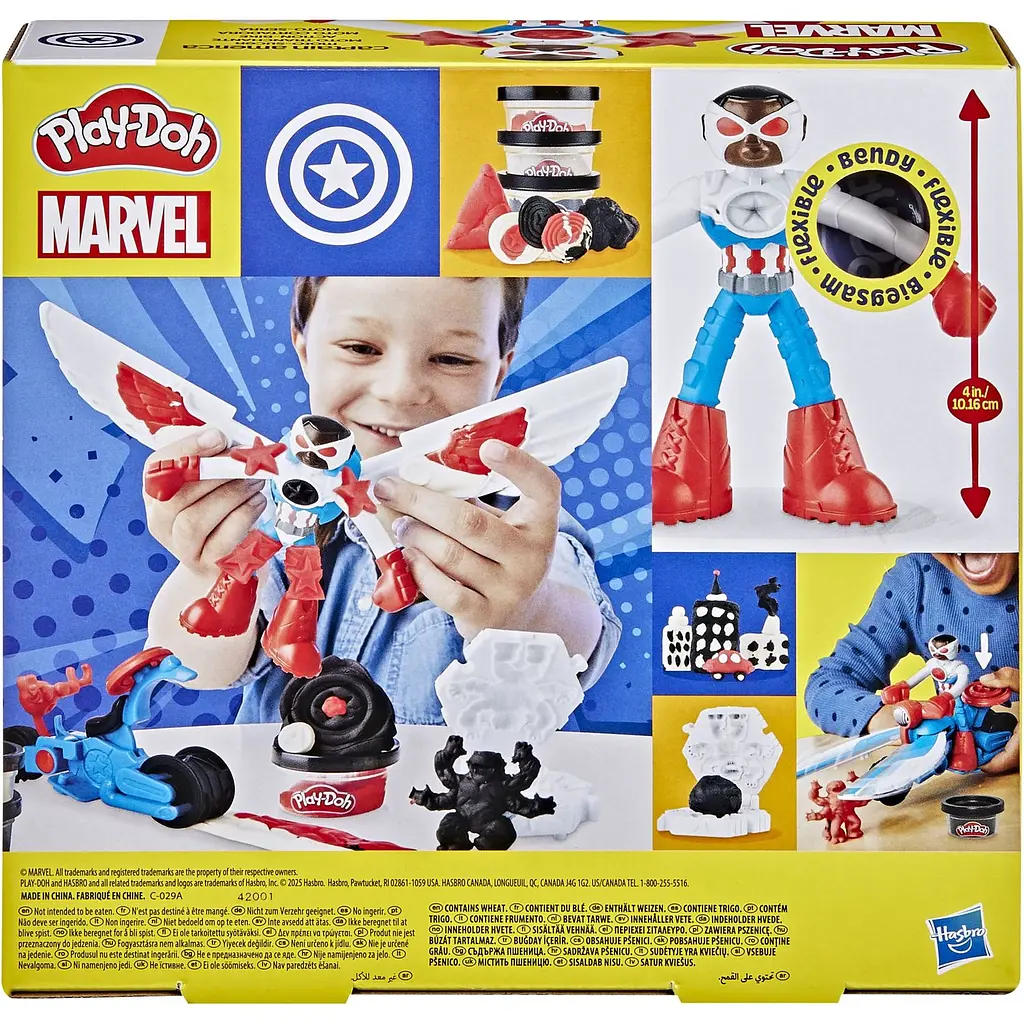 Набір для творчості Hasbro Play-Doh Marvel з масою для ліплення Капітан Америка з мотоциклом (G0555) - фото 2