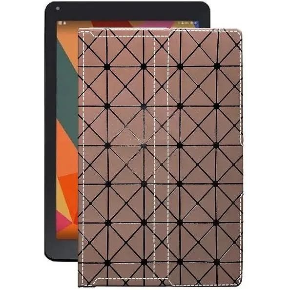 Чехол StatusCASE из экокожи для планшета Sigma Tab A102 Коричневый ромб - фото 1
