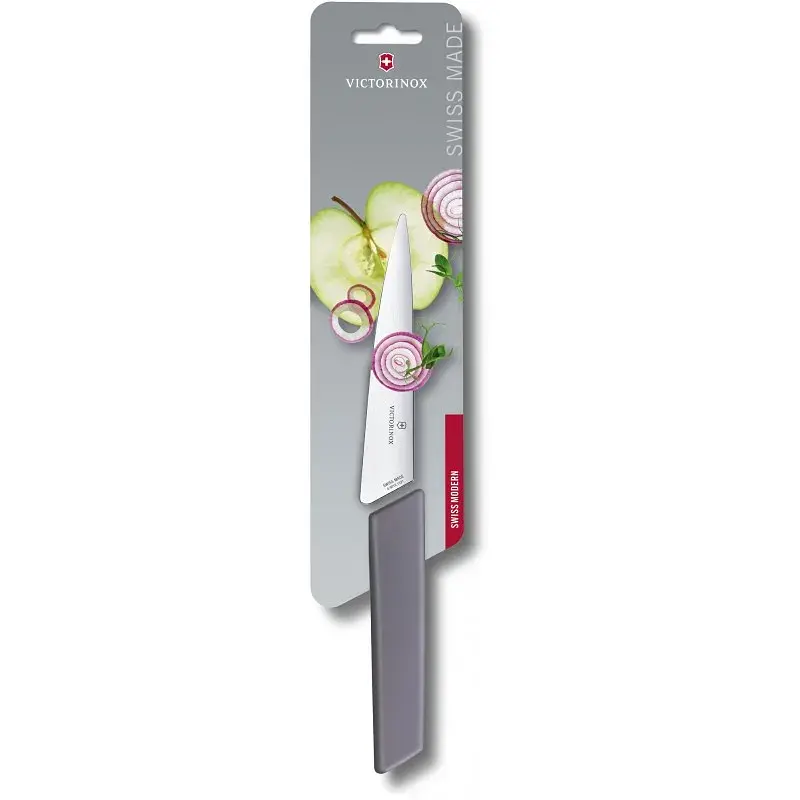 Кухонний ніж Victorinox Swiss Modern Kitchen лезо 15см з фіол. ручкою (блістер) - фото 3