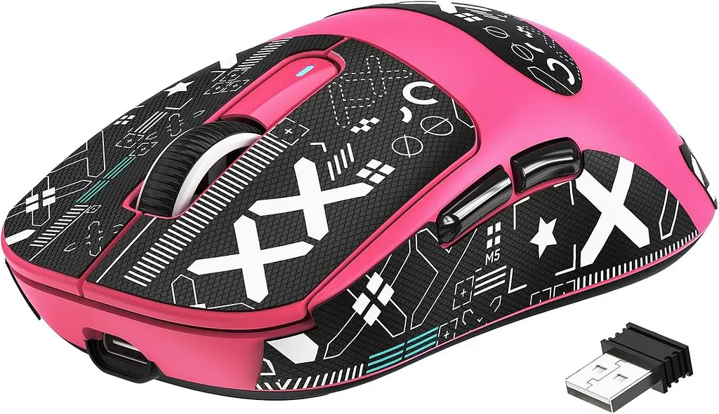 Бездротова мишка ATTACK SHARK X3 Berry Red | Сенсор PAW3395 | 65 годин акум - фото 2