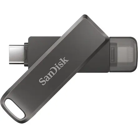 Флеш накопитель SanDisk USB 3.1 iXpand Luxe 256Gb Type-C и Lightning - фото 2