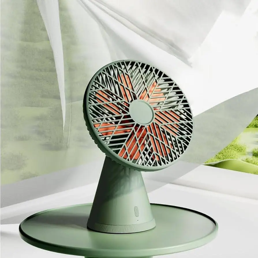 Вентилятор на акумуляторі Xiaomi Sothing Forest Desktop Fan (DSHJ-S-1907) бездротовий зелений - фото 2