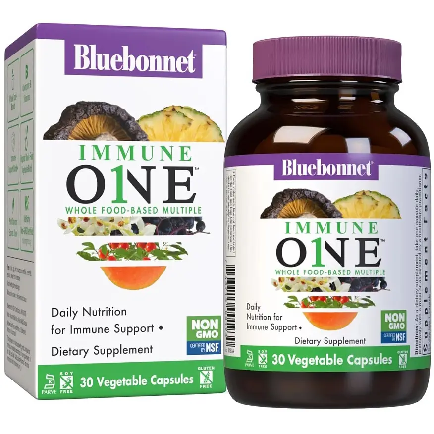 Мультивітаміни для підтримки імунітету Bluebonnet Nutrition Immune One Multiple 30 вегетаріанських капсул - фото 2