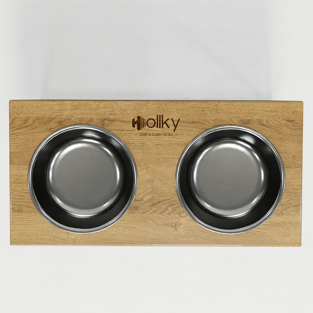 Hollky Base XL40 — миски на підставці для великих собак (2 × 1,8 л, висота 40 см) - фото 5