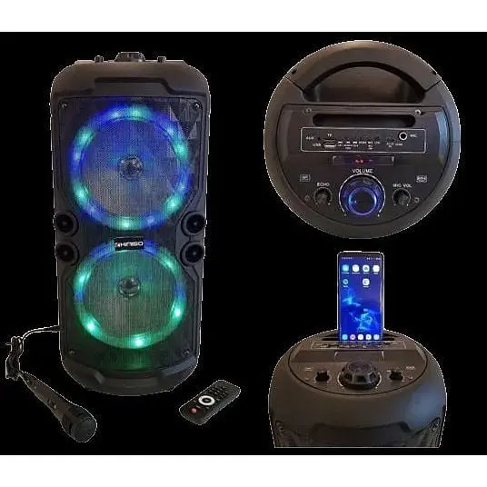Автономна акустична система XPRO QS-A282 валіза 30Вт USB SD FM радіо Bluetooth 1 мікрофон ДУ чорна (QS-A282) - фото 3