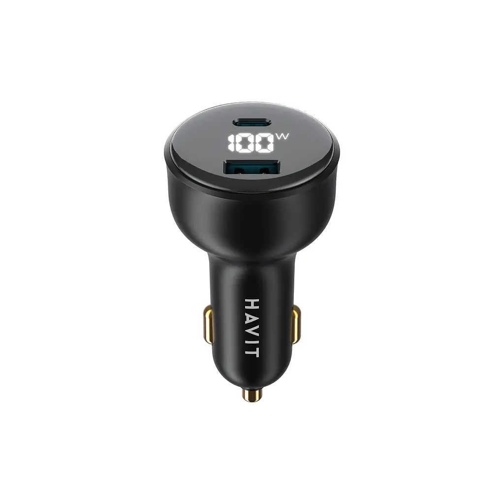 Автомобільний зарядний пристрій HAVIT HV-CC100W 100W USB+USB-C HAVIT (28099-000) - фото 2