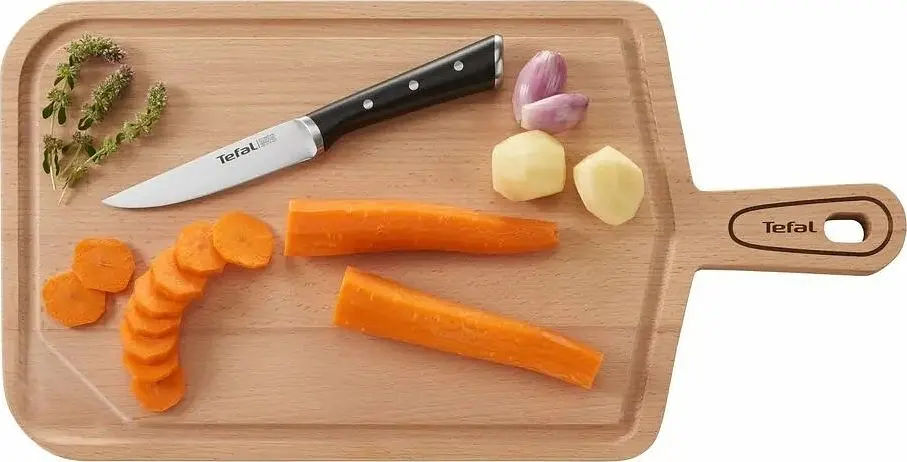 Tefal Набір ножів Ice Force, 5 пр., з дерев'яною колодкою, нержавіюча сталь, плаcтик, чорний - фото 10