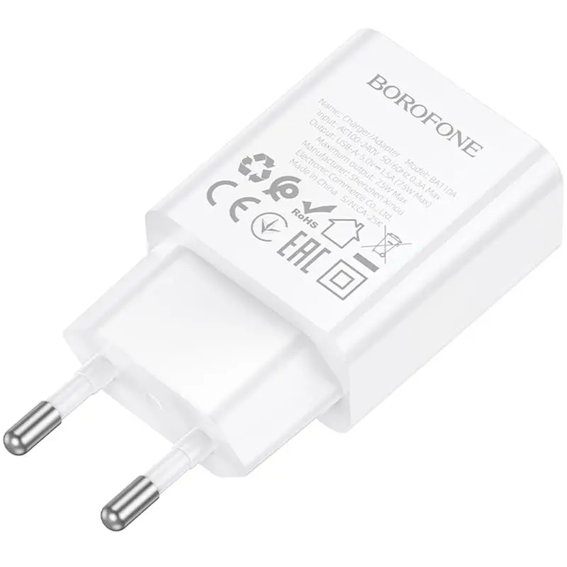 СЗУ Borofone BA110A Lemi 7.5W (1USB-A) White - фото 3