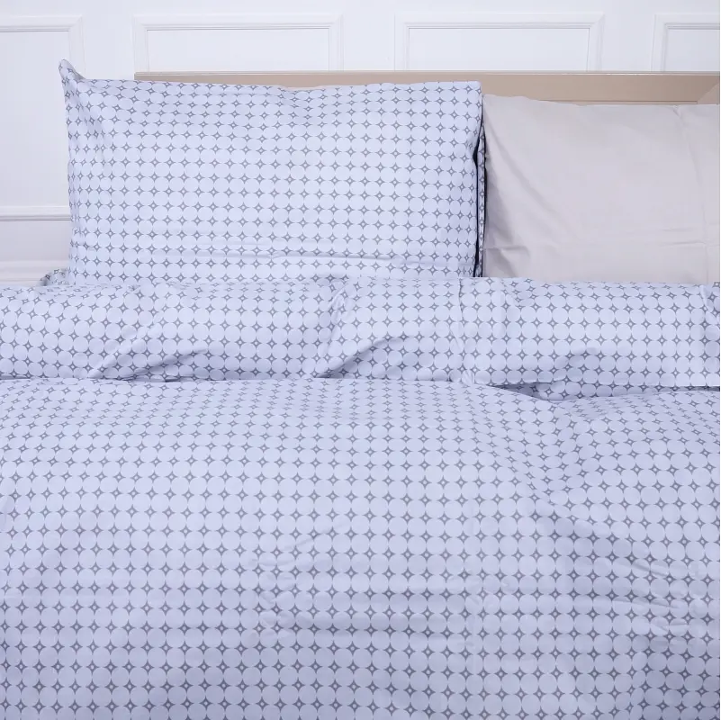 Простыня MirSon Ranforce Elite 17-4779 Orleans 220x240 см серая (2200008966300) - фото 3