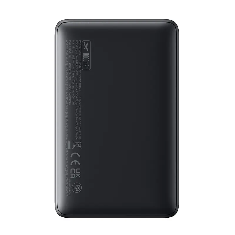 Зовнішній акумулятор Baseus EnerFill FP11 Power Bank 10000mAh 15W Cosmic Black (Includes Simple Type-C to Type-C Cable 20V/3A 30cm Black) (P1008210C123-00) - фото 6