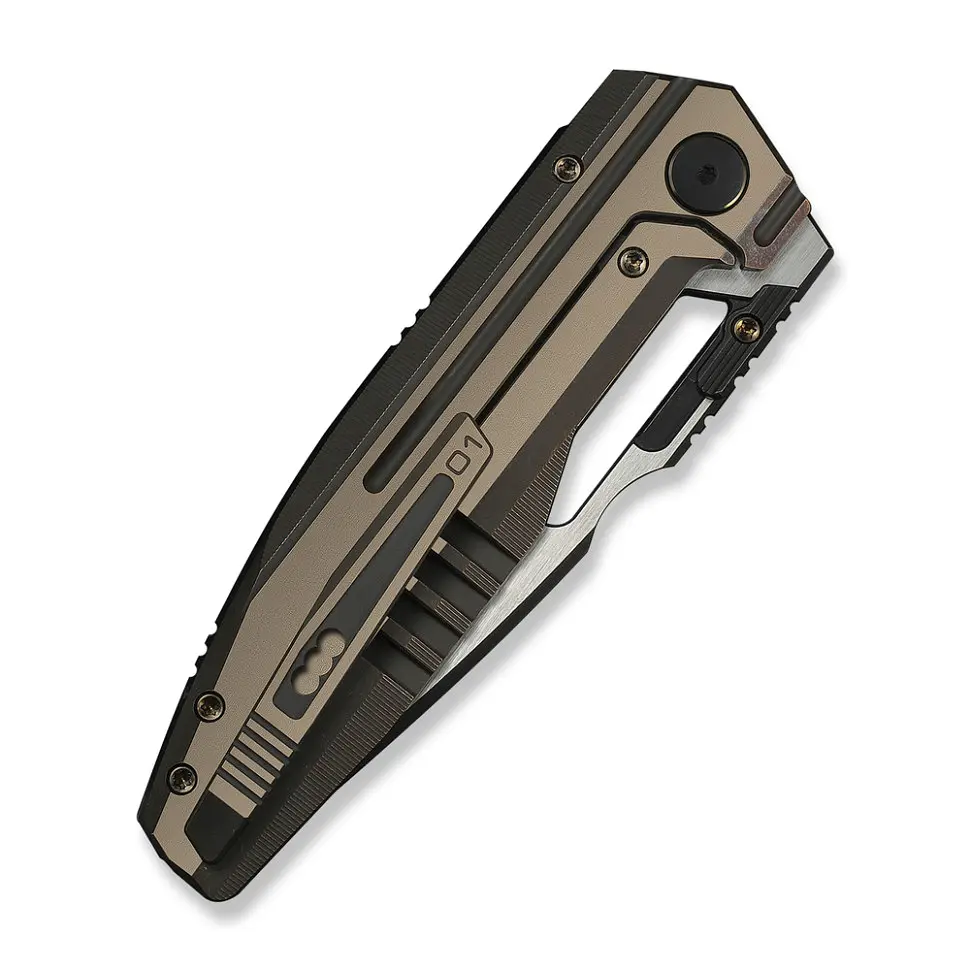 Ніж складаний туристичний Weknife Reveille (9.7 см) Bohler M390 / Titanium бронзовий - фото 5