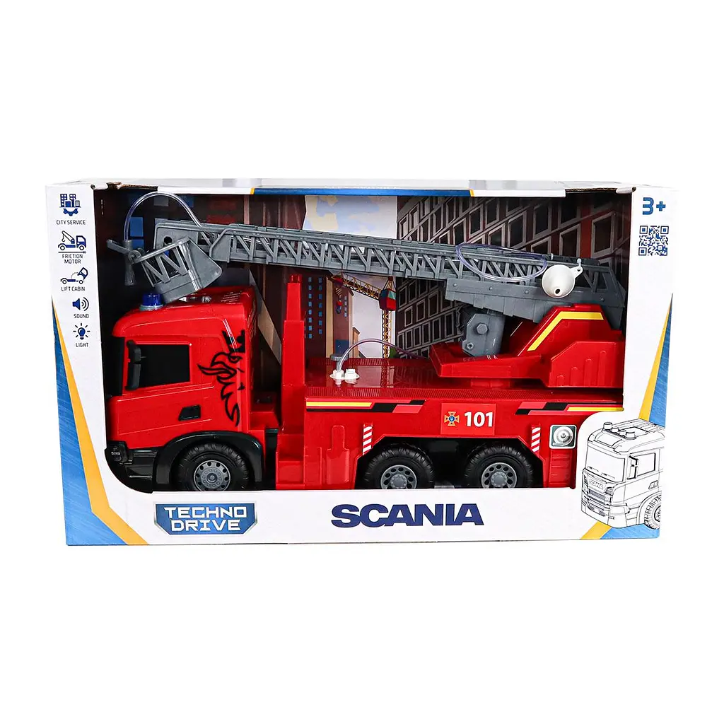Автомодель серії "Super Big Truck" – ПОЖЕЖНА МАШИНА SCANIA (світло, звук, функ. води) TechnoDrive 5005KS - фото 4