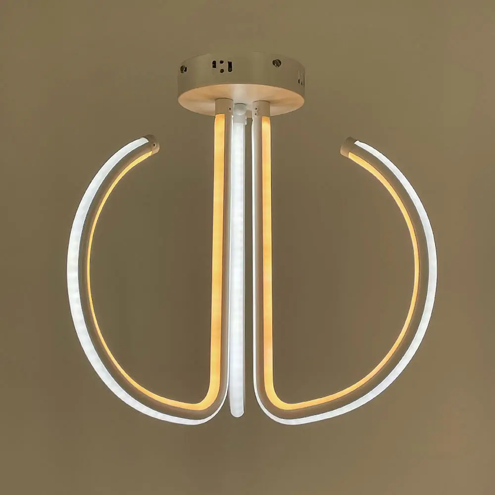 Потолочная белая LED люстра на три завитка Ст. 9979/3 | Line F - фото 4
