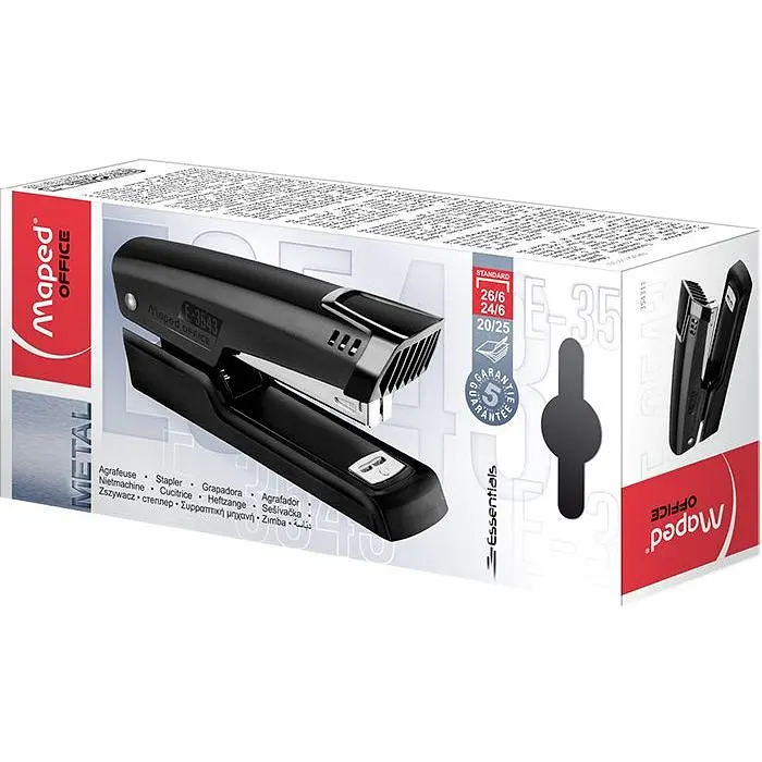 Степлер настільний Maped Essentials Metal №24/6, 26/6, 25 аркушів чорний (MP.354311) - фото 3