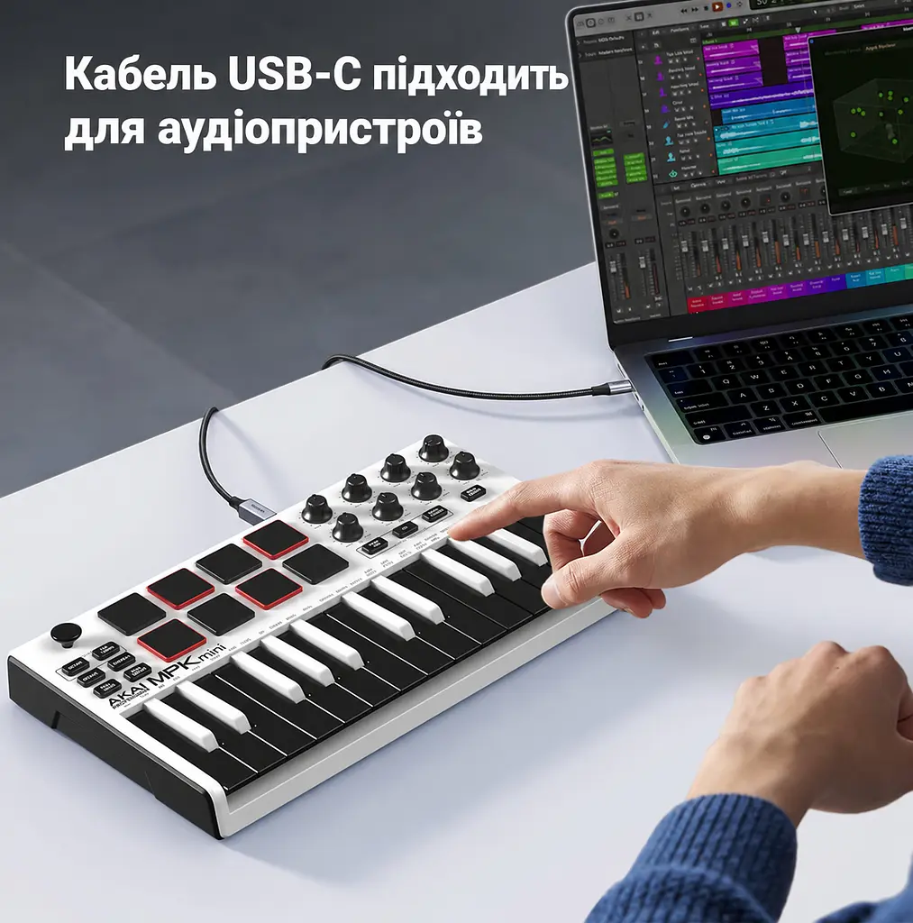 Кабель для принтера UGREEN US370 USB-C - USB-B 2.0 3 м чорний (80808) - фото 8