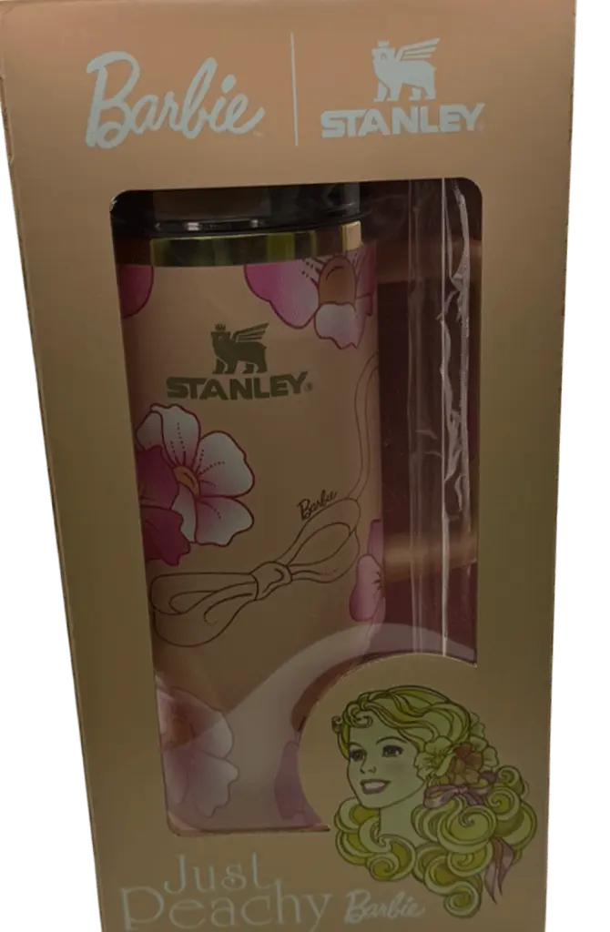 Термос термокружка Stanley Quencher H2.0 Tumbler из нержавеющей стали 1,18 л Peach Flower Barbie KT7001984 - фото 7