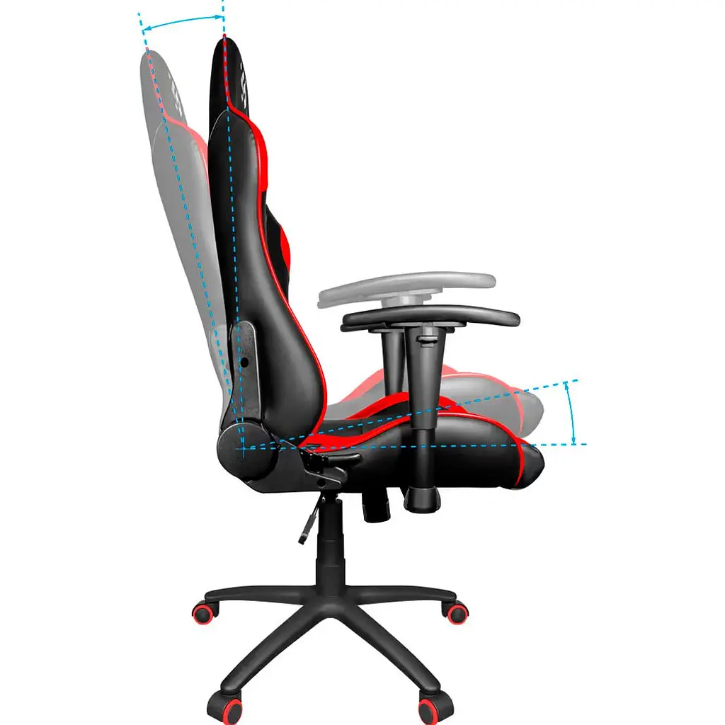 Геймерське крісло Defender Devastator CT-365 PU Black/Red (64365) [121663] - фото 4